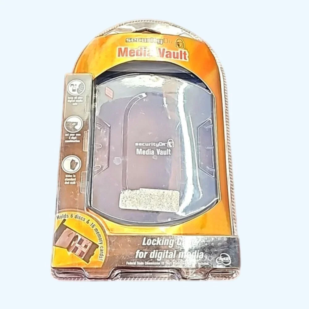 NEW sealed Media Vault safely and securely protects 6 Discs and 16 Memory
